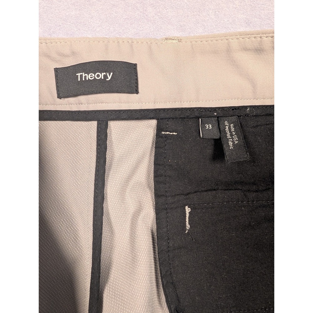 Theory Zaine SW Neoteric Pants Mens 33 Beige Slim Fit Chino Excellent - Picture 2 of 8